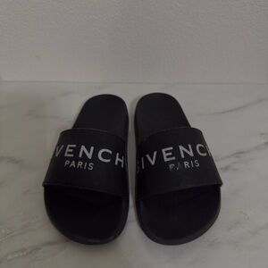 Authentic Givenchy Black Slide Sandals